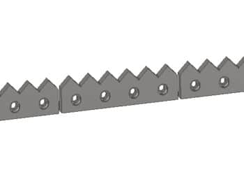 Gegenmesser Satz - 5-teilig - 115 x 25 x 1989 - 002-060230