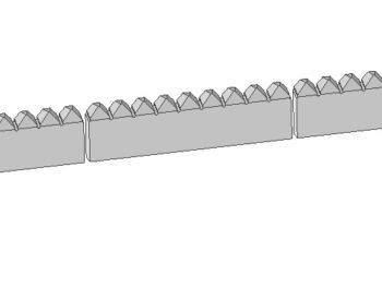 Gegenmesser Satz 5-teilig -105 x 25 x 1989 mm - 002-040367